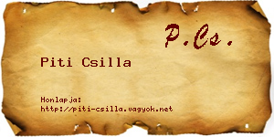 Piti Csilla névjegykártya